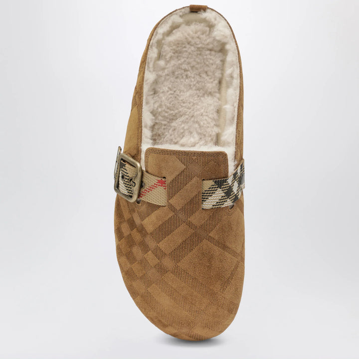 Burberry - Urchin clog in shearling Check jute Brand Apparel &amp; Accessories