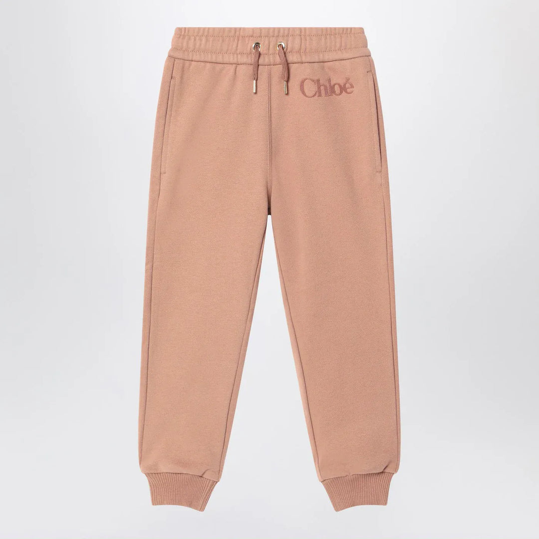 Chloé - Antique pink joggers with logo Brand Apparel &amp; Accessories 4Y