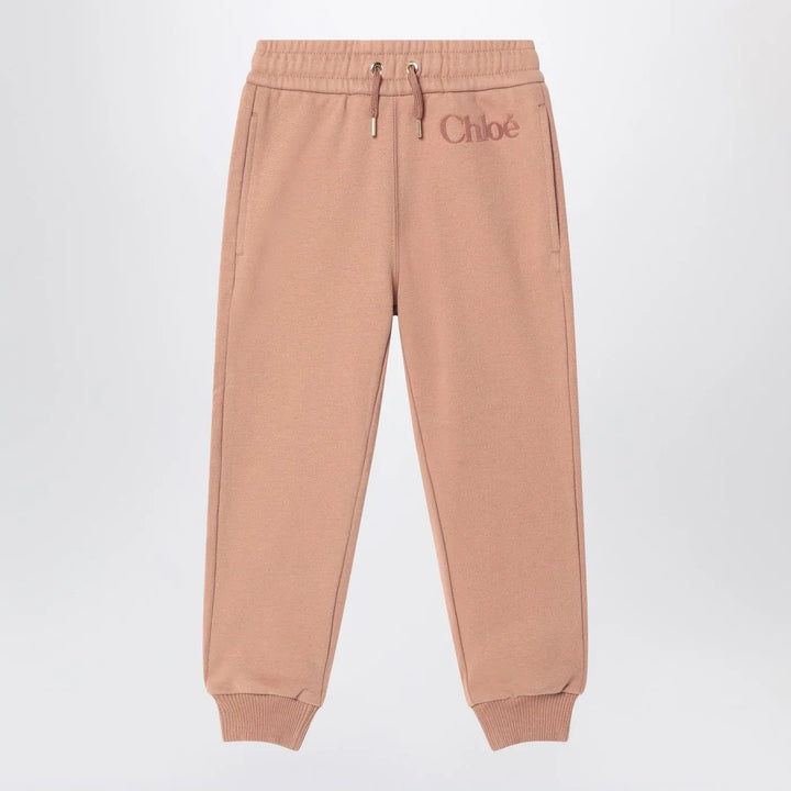 Chloé - Antique pink joggers with logo Brand Apparel &amp; Accessories 4Y