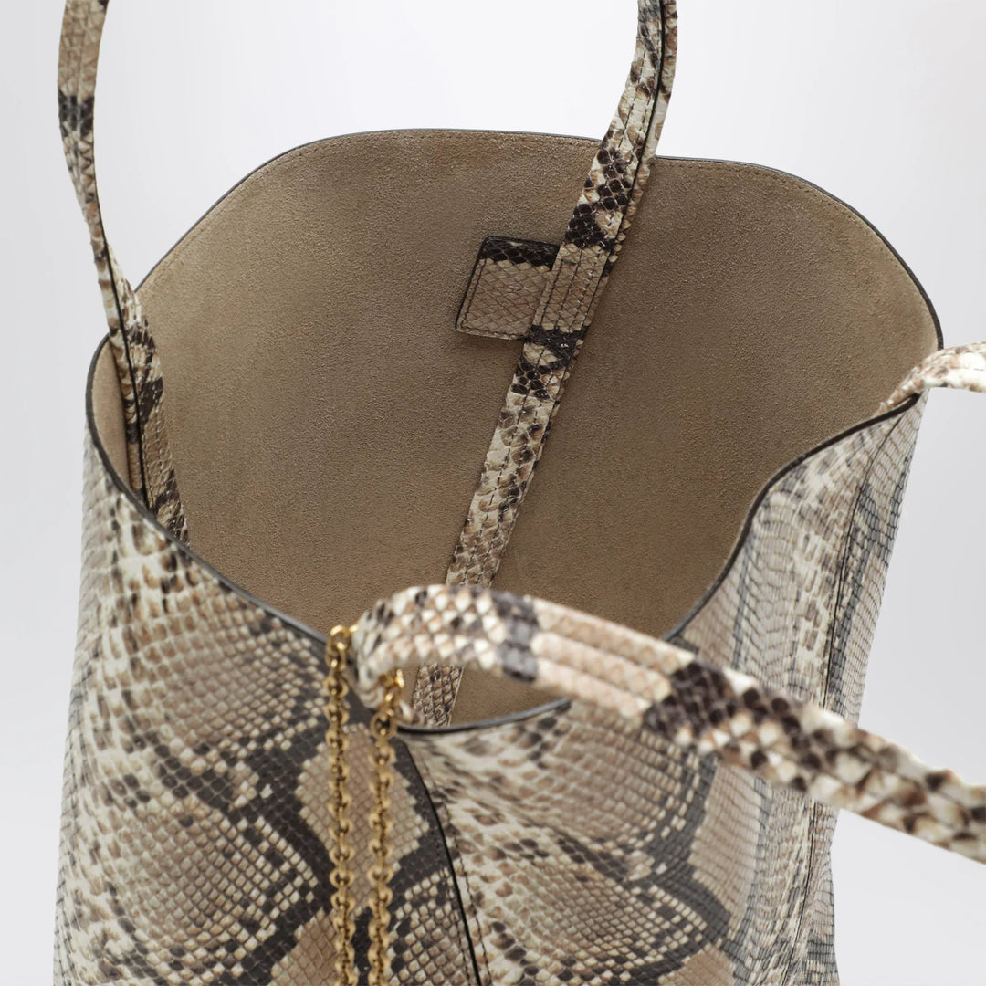 Chloé - Large Chloé Spin tote bag in python-effect leather Brand Apparel &amp; Accessories U