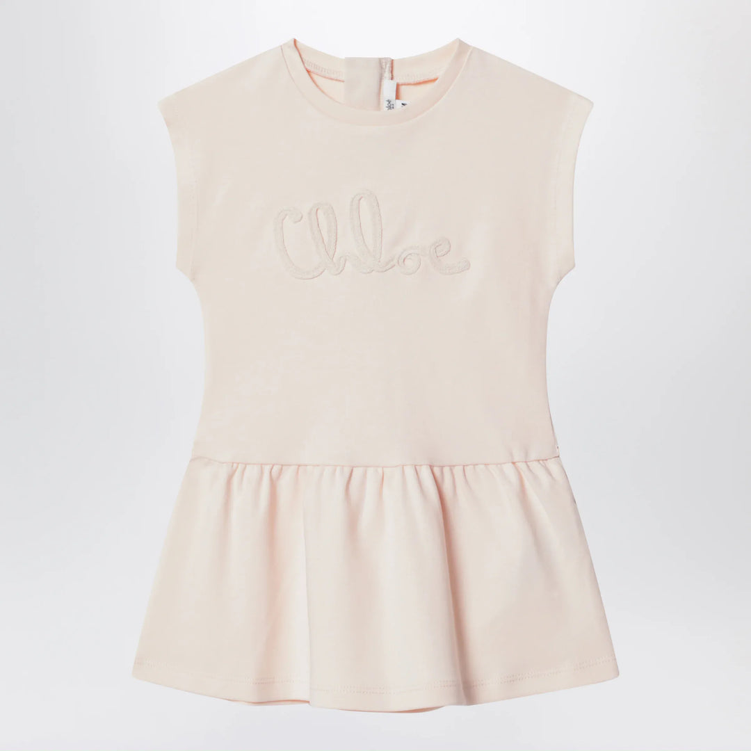 Chloé - Light pink dress with logo embroidery Brand Apparel &amp; Accessories 12