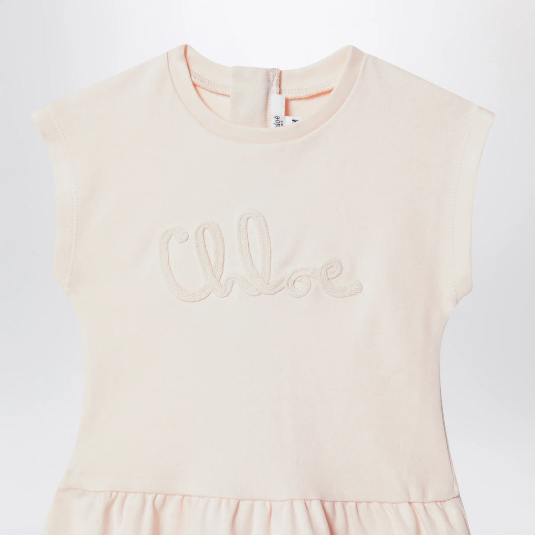 Chloé - Light pink dress with logo embroidery Brand Apparel &amp; Accessories