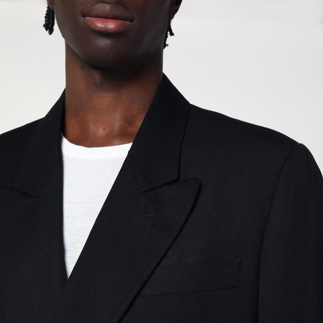 Lardini - Black double-breasted jacket Brand Apparel &amp; Accessories > Clothing > Outerwear > Coats &amp; Jackets 50 IT