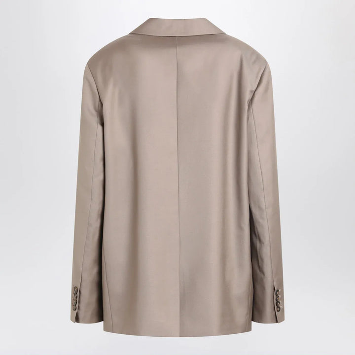 LouLou De Saison - Double-breasted wool jacket in taupe color Brand Apparel &amp; Accessories > Clothing > Outerwear > Coats &amp; Jackets 38  FR