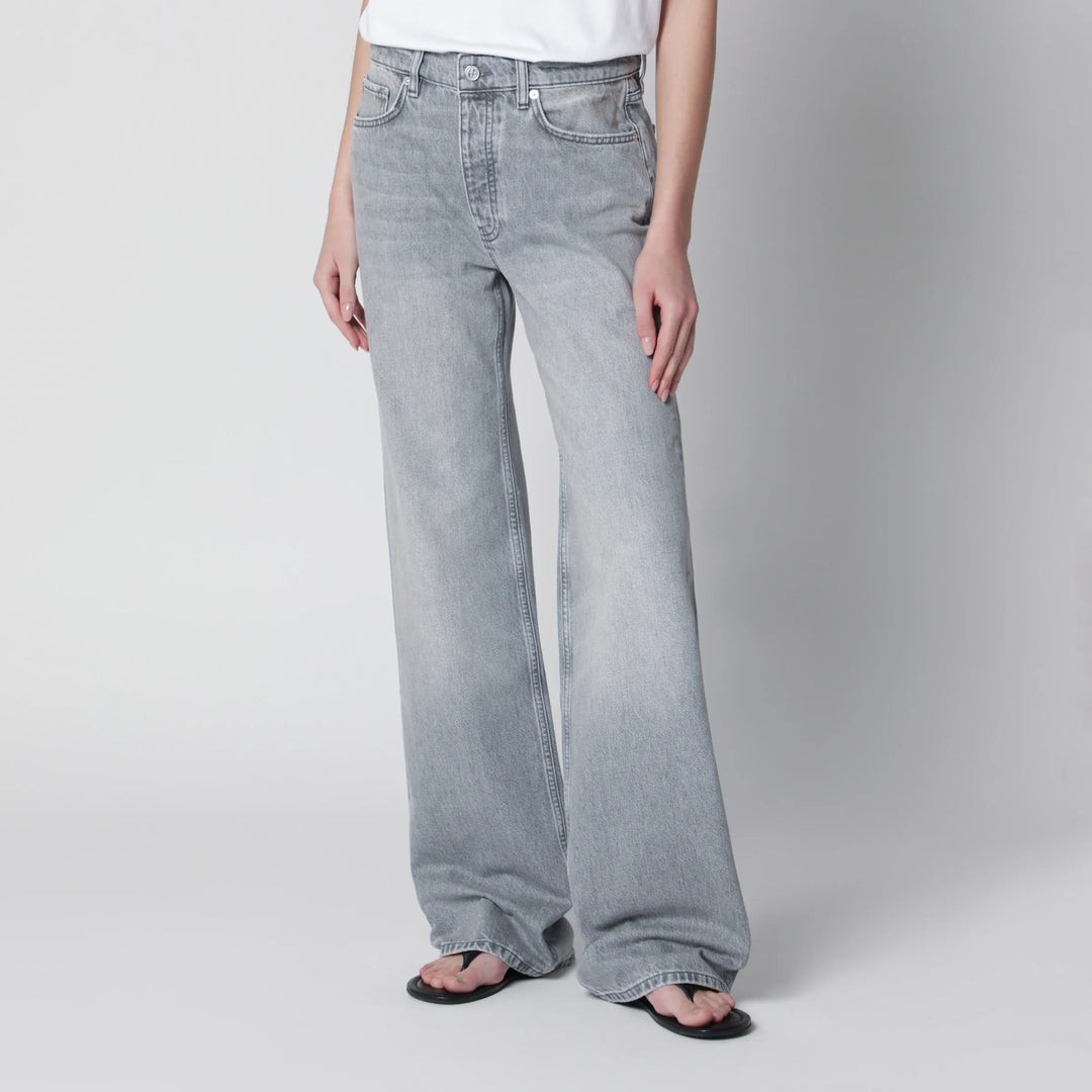 ANINE BING - Jeans Hugh high-rise in light grey denim Brand Apparel & Accessories > Clothing > Pants 24
