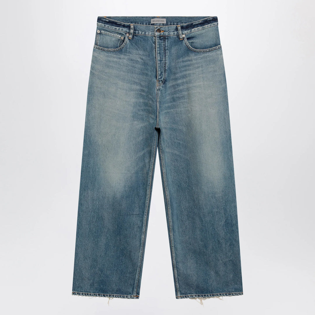 Balenciaga - Baggy jeans in blue cotton denim Brand Apparel & Accessories > Clothing > Pants S