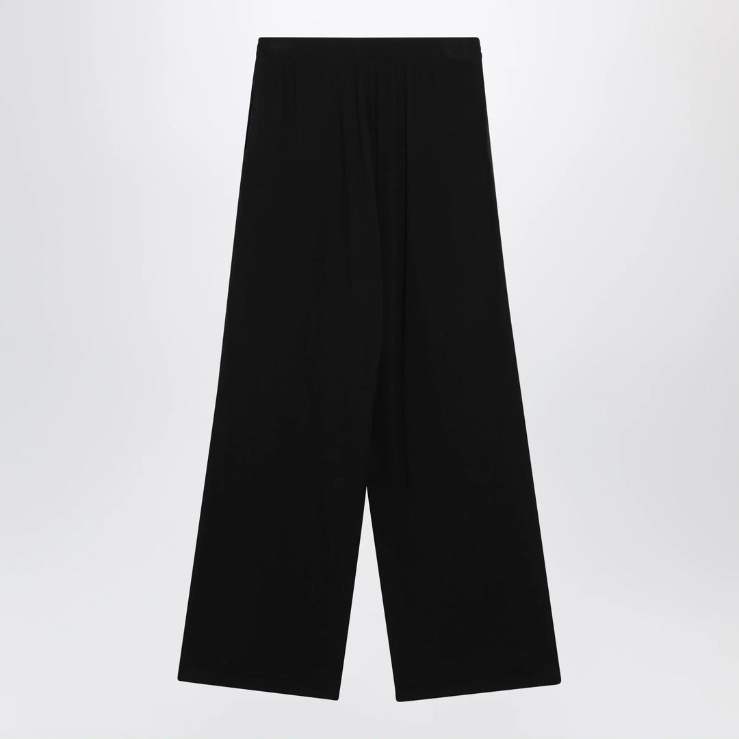 Balenciaga - Palazzo trousers with elastic waist in black wool Brand Apparel &amp; Accessories > Clothing > Pants