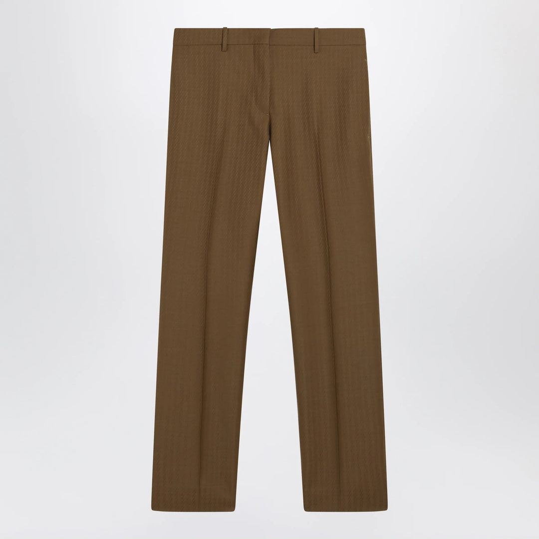 Burberry - Brown wool and mohair trousers Brand Apparel &amp; Accessories > Clothing > Pants