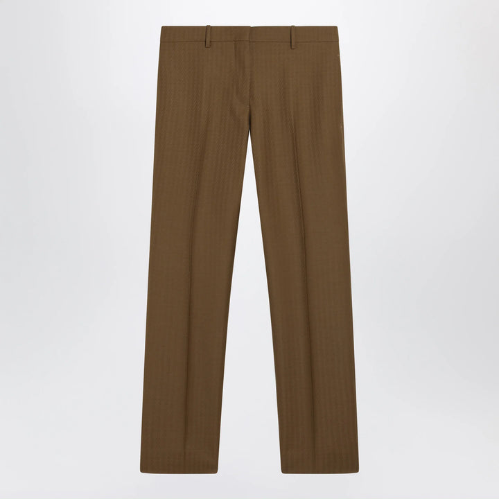 Burberry - Brown wool and mohair trousers Brand Apparel &amp; Accessories > Clothing > Pants