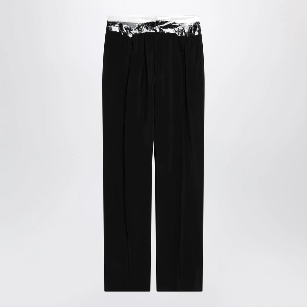 Maison Margiela - Black pants with tape-detail waistband Brand Apparel &amp; Accessories > Clothing > Pants 42  IT