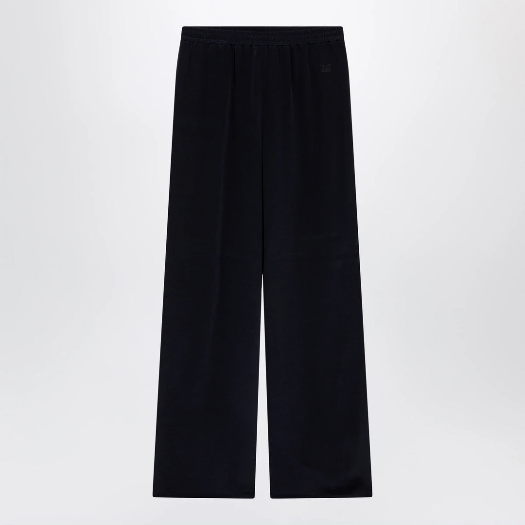 Max Mara - Navy blue silk relaxed trousers Brand Apparel &amp; Accessories > Clothing > Pants 42  IT