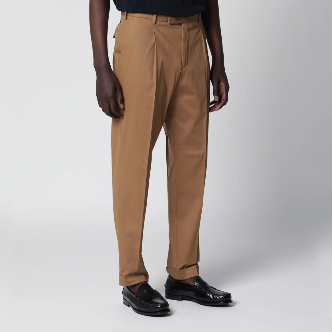 PT Torino - Biscuit-colored cotton trousers Brand Apparel & Accessories > Clothing > Pants 46 IT