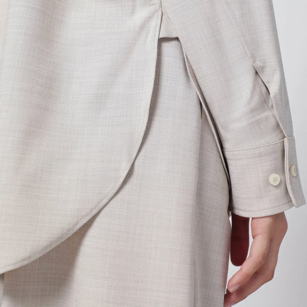 THE ANDAMANE - Trousers in ivory melange Brand Apparel & Accessories > Clothing > Pants XS
