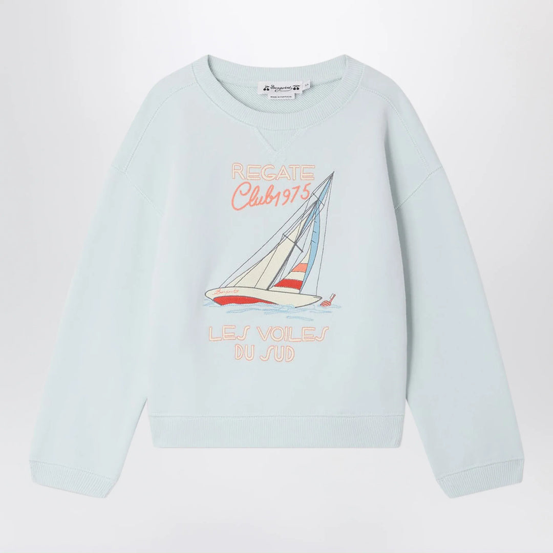 Bonpoint - Erol light blue sweatshirt Brand Apparel &amp; Accessories > Clothing > Shirts &amp; Tops
