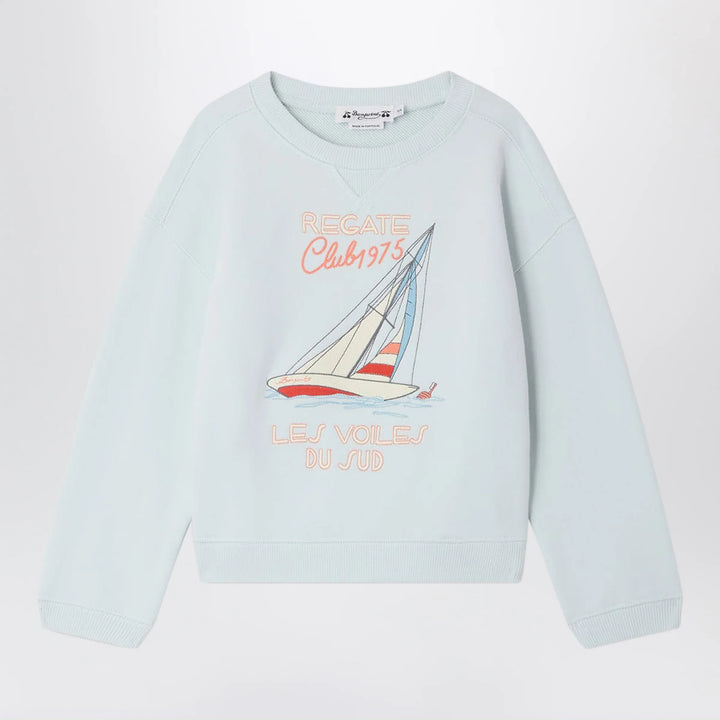 Bonpoint - Erol light blue sweatshirt Brand Apparel &amp; Accessories > Clothing > Shirts &amp; Tops