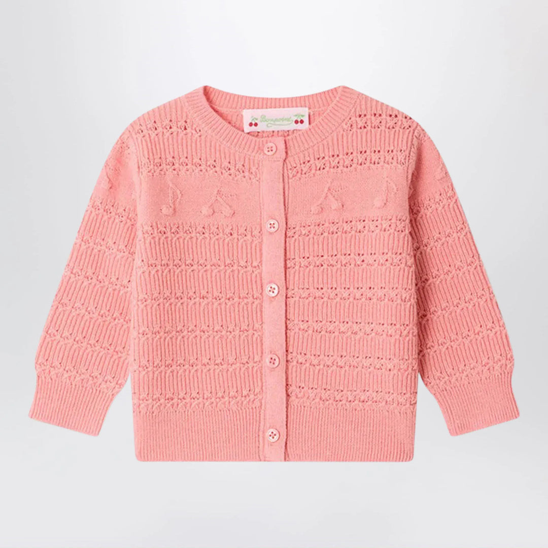 Bonpoint - Mahana cardigan with cherries and musical notes in wool blend Brand Apparel &amp; Accessories > Clothing > Shirts &amp; Tops 12M