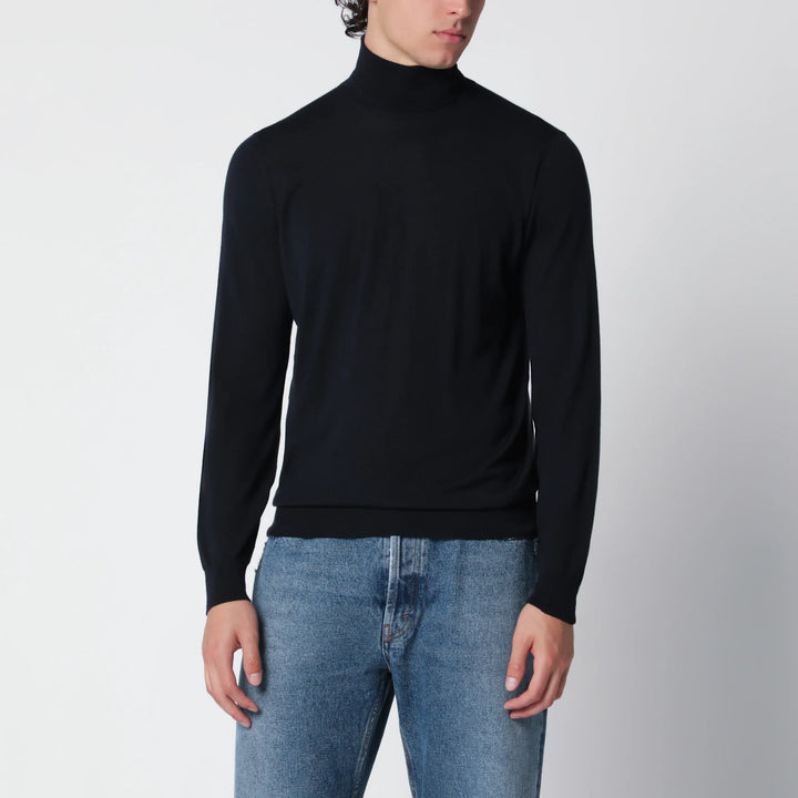 Drumohr - Navy blue wool turtleneck sweater Brand Apparel &amp; Accessories > Clothing > Shirts &amp; Tops 48 IT