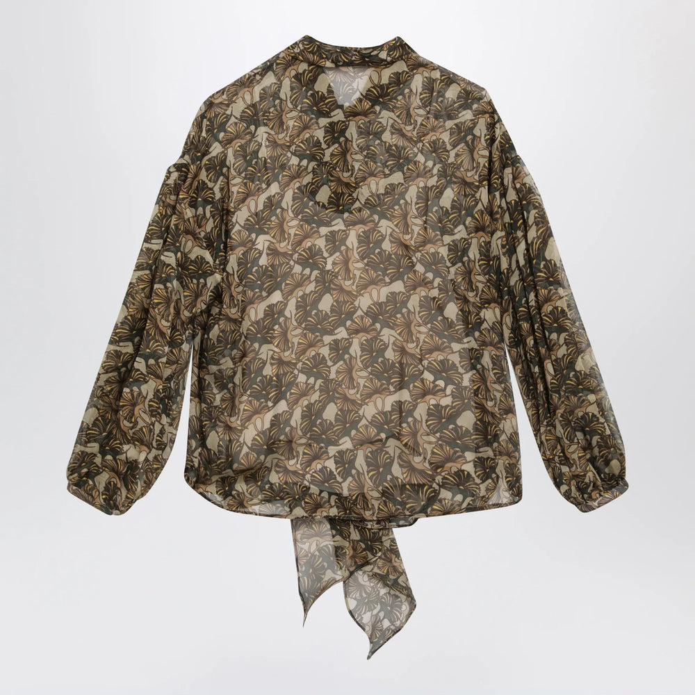 Max Mara Studio - Printed silk chiffon blouse Brand Apparel & Accessories > Clothing > Shirts & Tops