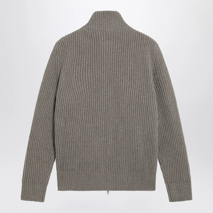 MM6 Maison Margiela - Beige mélange wool cardigan Brand Apparel &amp; Accessories > Clothing > Shirts &amp; Tops S