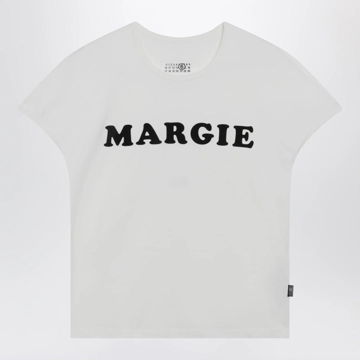 MM6 Maison Margiela - Vintage jersey cotton T-shirt in white Brand Apparel &amp; Accessories > Clothing > Shirts &amp; Tops XS