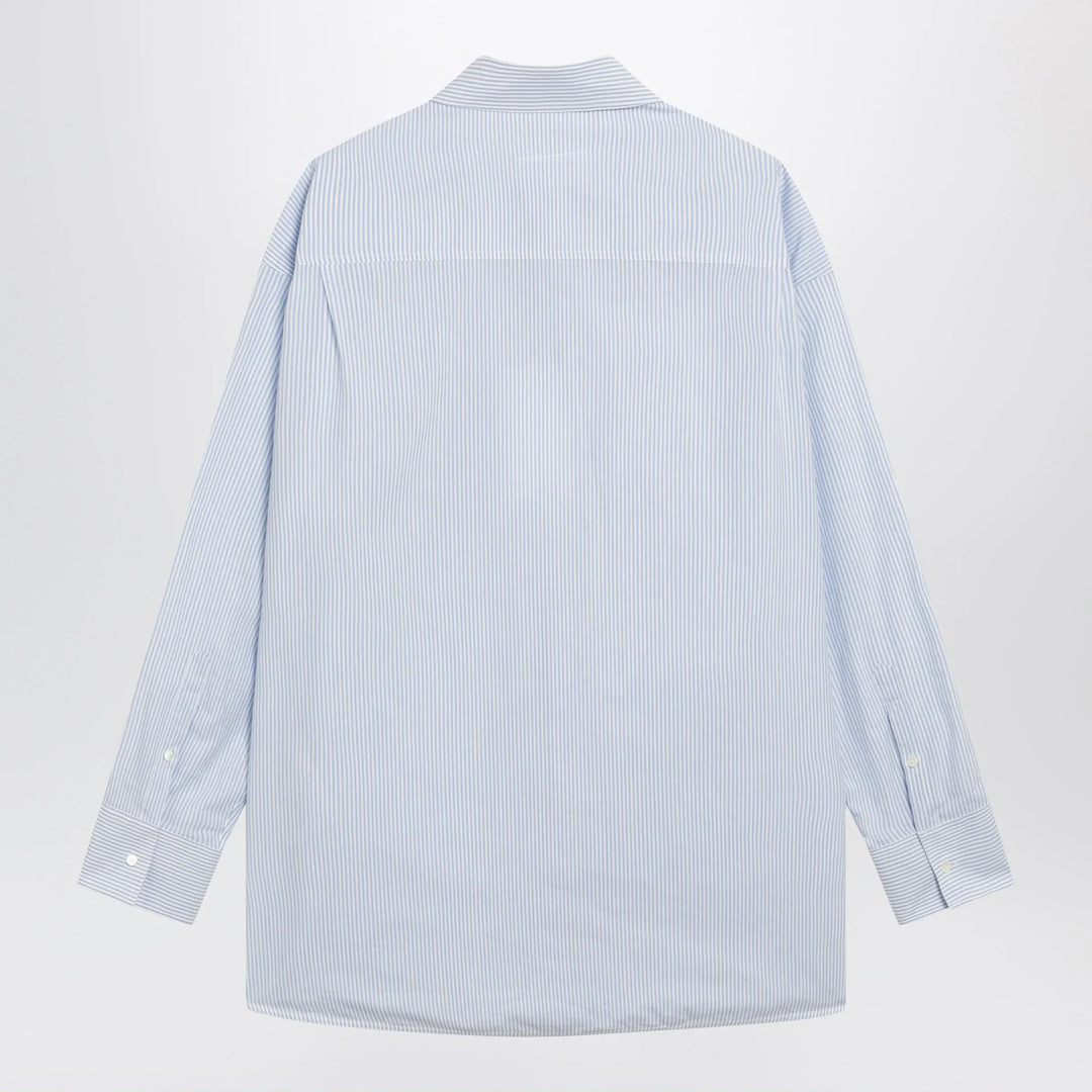 MM6 Maison Margiela - White/light blue striped cotton shirt Brand Apparel &amp; Accessories > Clothing > Shirts &amp; Tops 48 IT