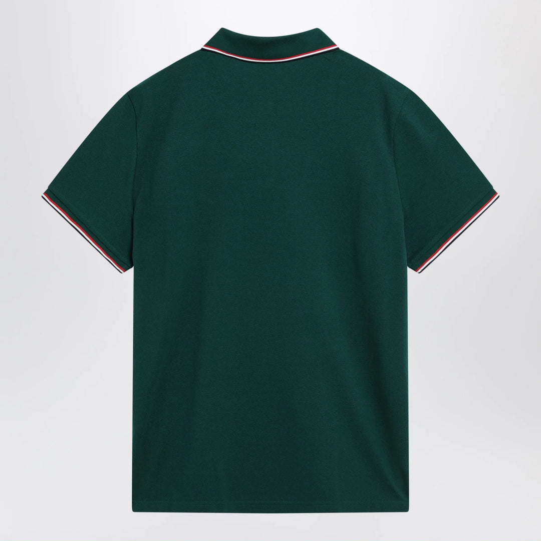 Moncler - Olive green short-sleeve polo shirt Brand Apparel &amp; Accessories > Clothing > Shirts &amp; Tops