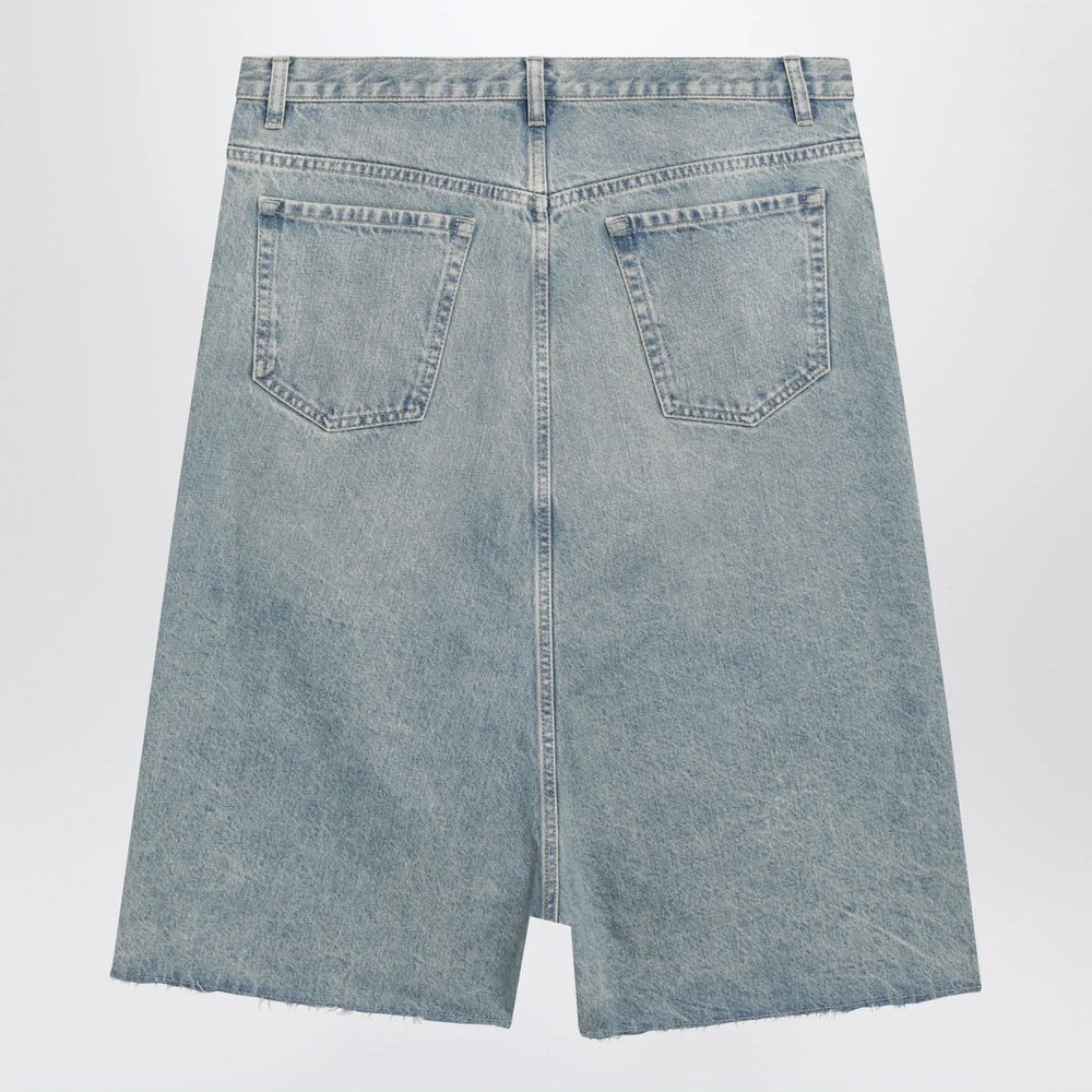 Maison Margiela - Low-crotch denim bermuda shorts in ice blue Brand Apparel & Accessories > Clothing > Shorts 31