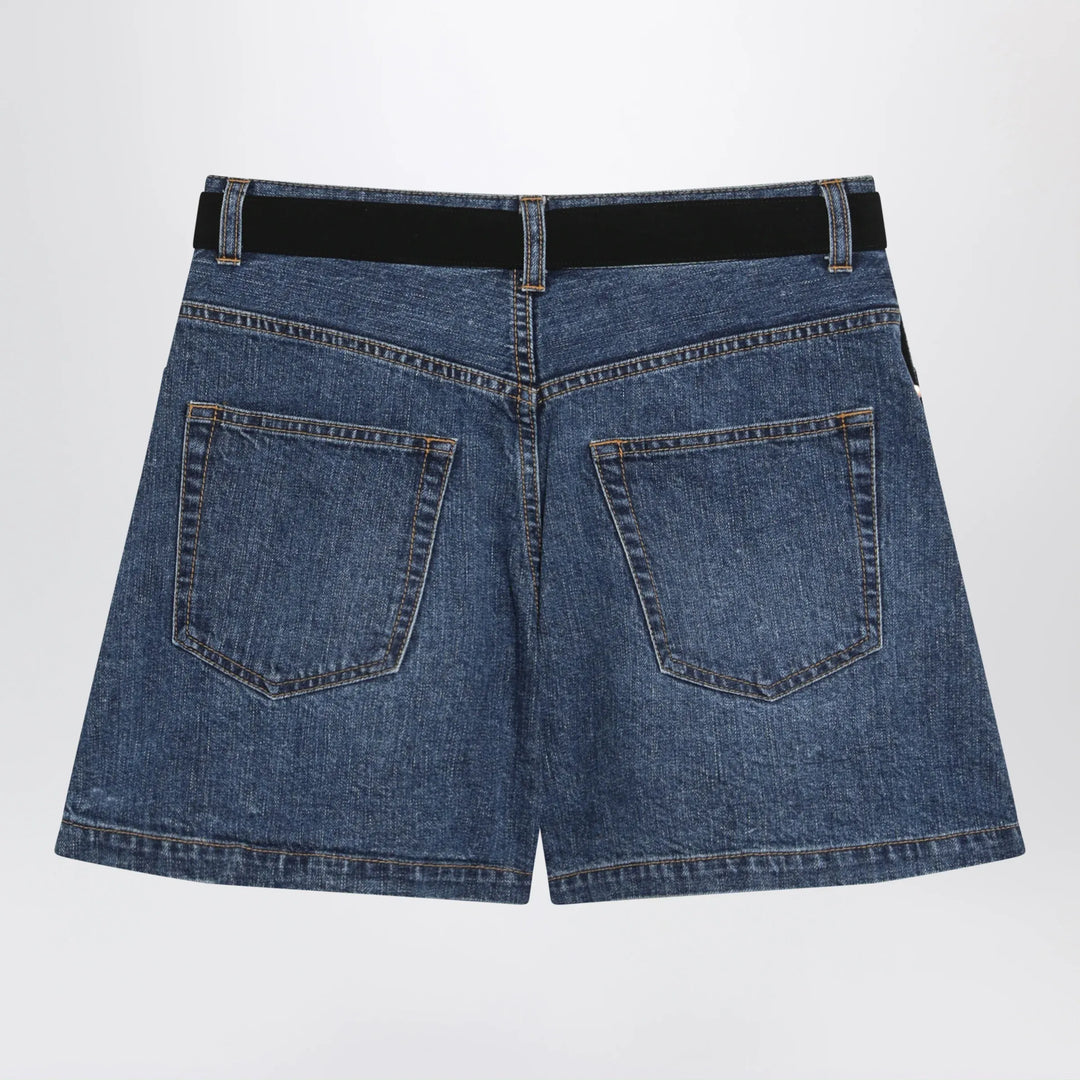 Sacai - Black wool and denim shorts Brand Apparel &amp; Accessories > Clothing > Shorts 2