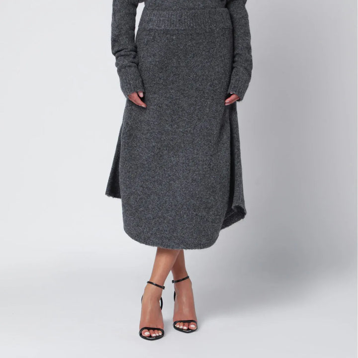 Entire Studios - Smoke grey wool-blend midi skirt Brand Apparel &amp; Accessories > Clothing > Skirts M/L