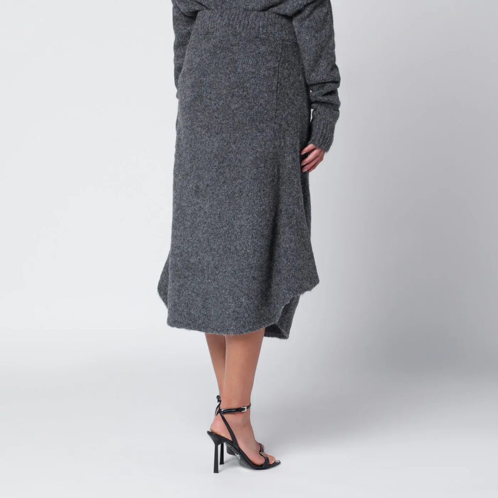 Entire Studios - Smoke grey wool-blend midi skirt Brand Apparel & Accessories > Clothing > Skirts M/L