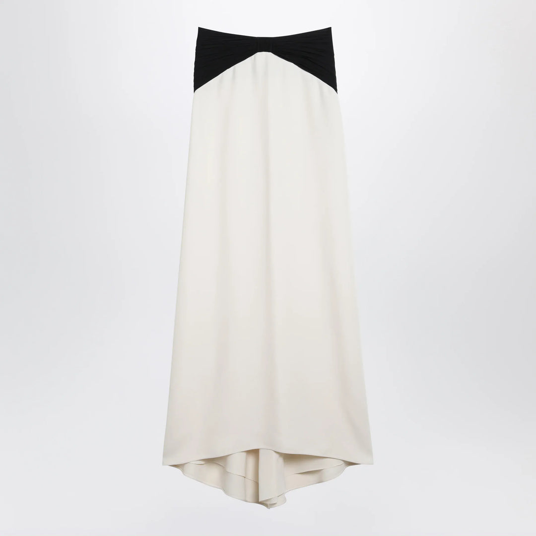 Valentino - Long silk skirt in Vanilla/Black Brand Apparel &amp; Accessories > Clothing > Skirts 42  IT