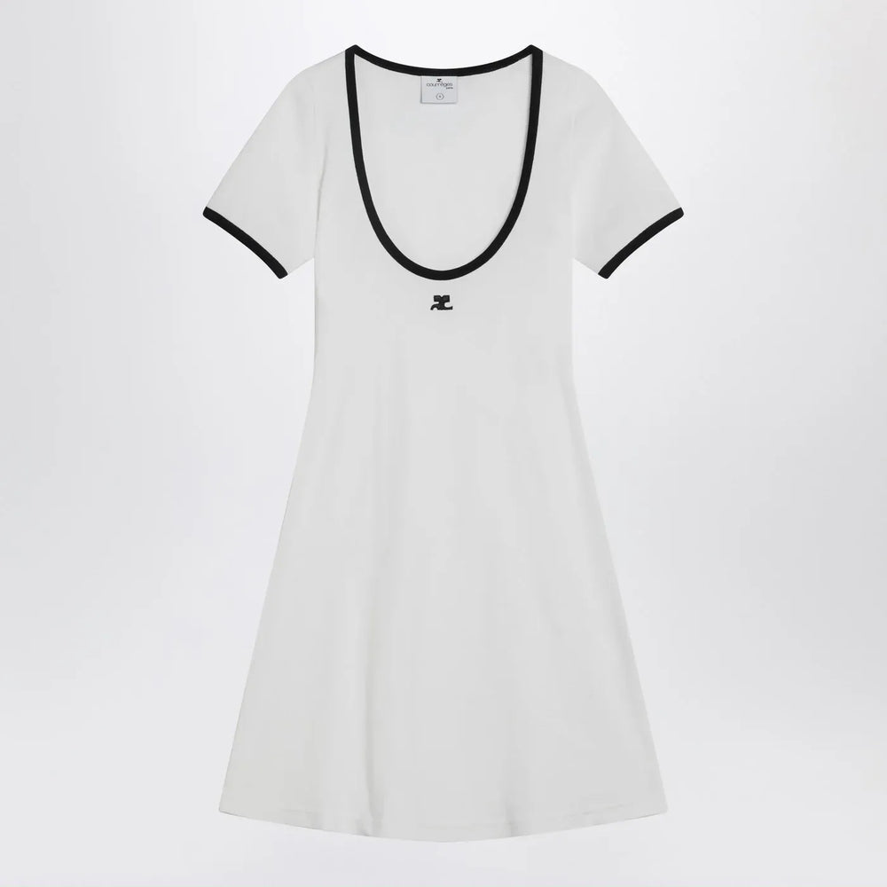 Courrèges - Black/white mini dress in cotton Brand Apparel & Accessories XS