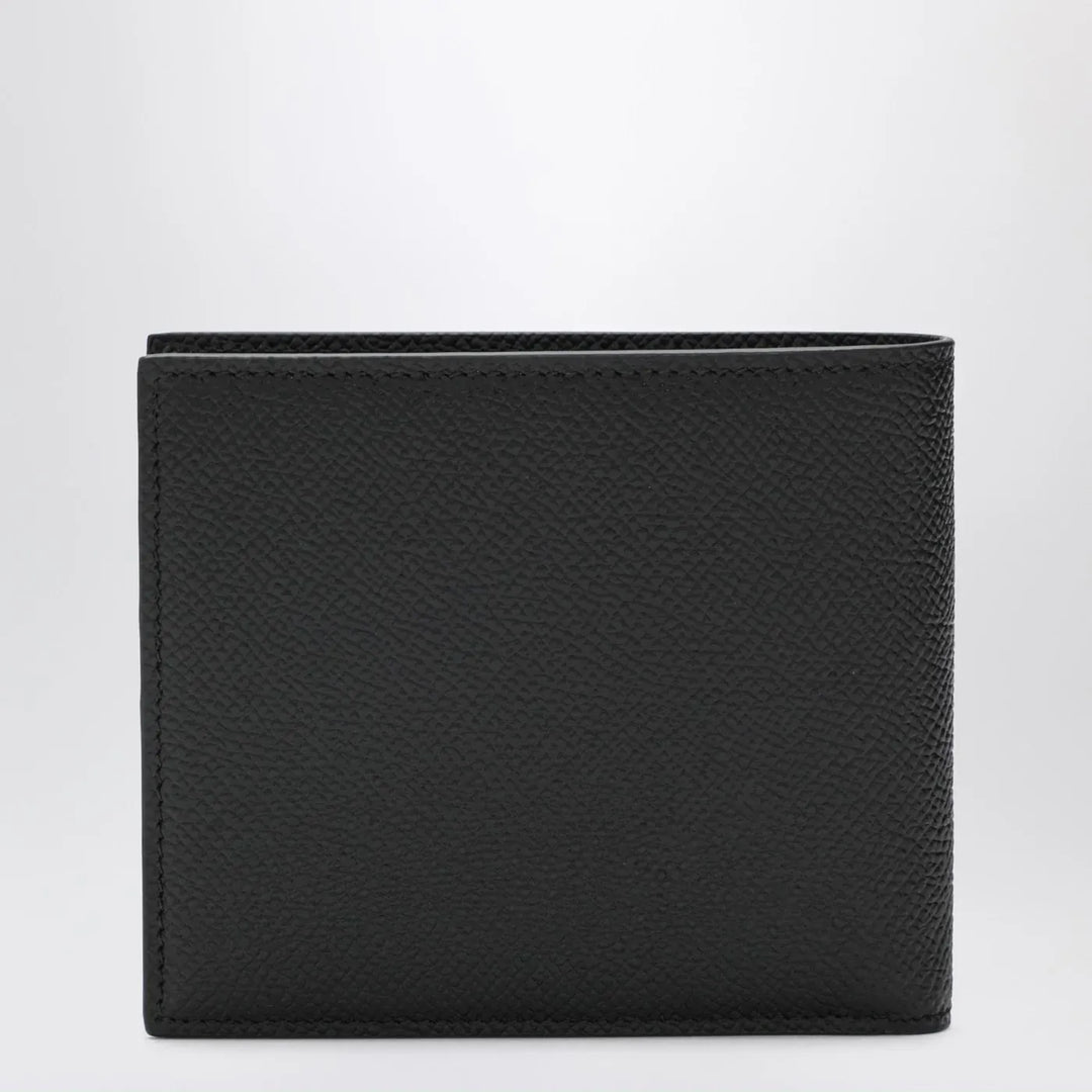 Dolce&amp;Gabbana - Black dauphine leather wallet with logo plaque Brand Apparel &amp; Accessories TU