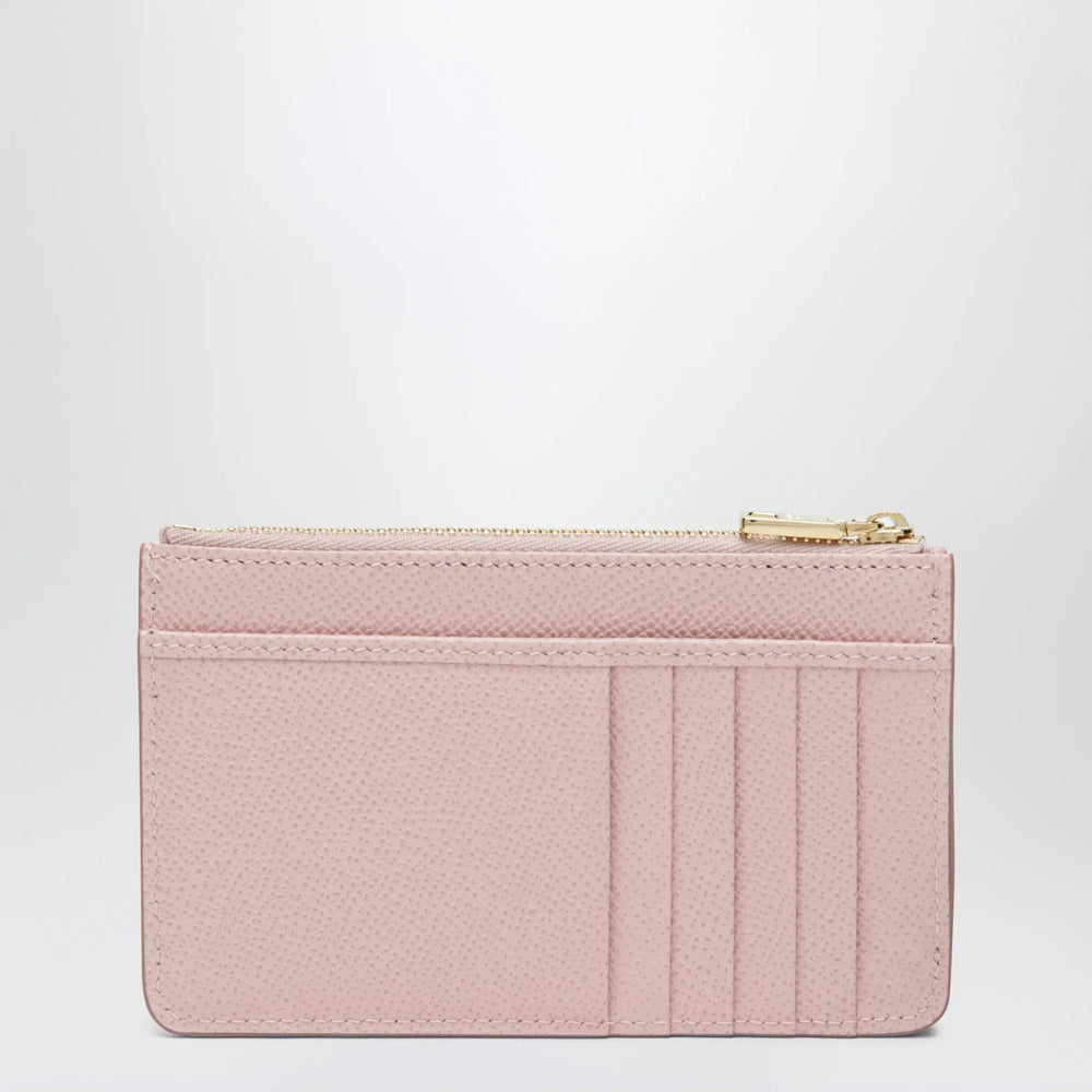 Dolce&Gabbana - Dauphine calfskin card holder in nude pink Brand Apparel & Accessories TU