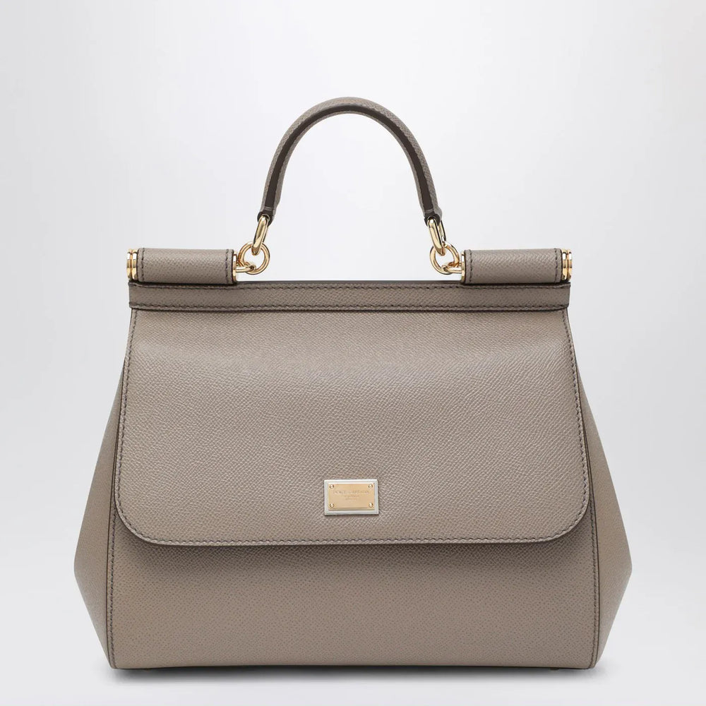 Dolce&Gabbana - Large mud colour Sicily Hand Bag Brand Apparel & Accessories TU