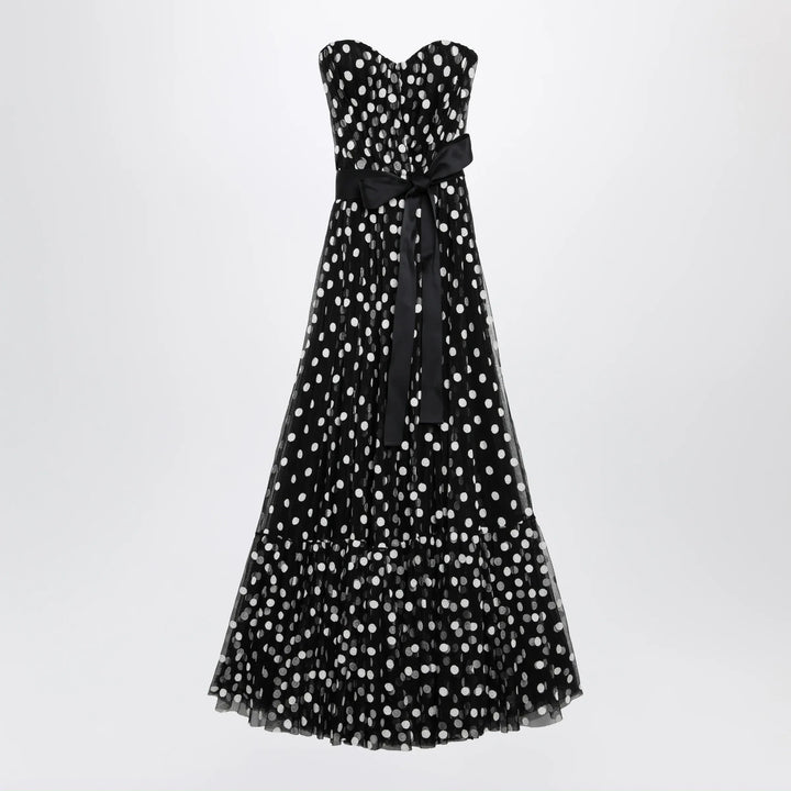 Dolce&amp;Gabbana - Long strapless polka dot tulle dress Brand Apparel &amp; Accessories 44  IT