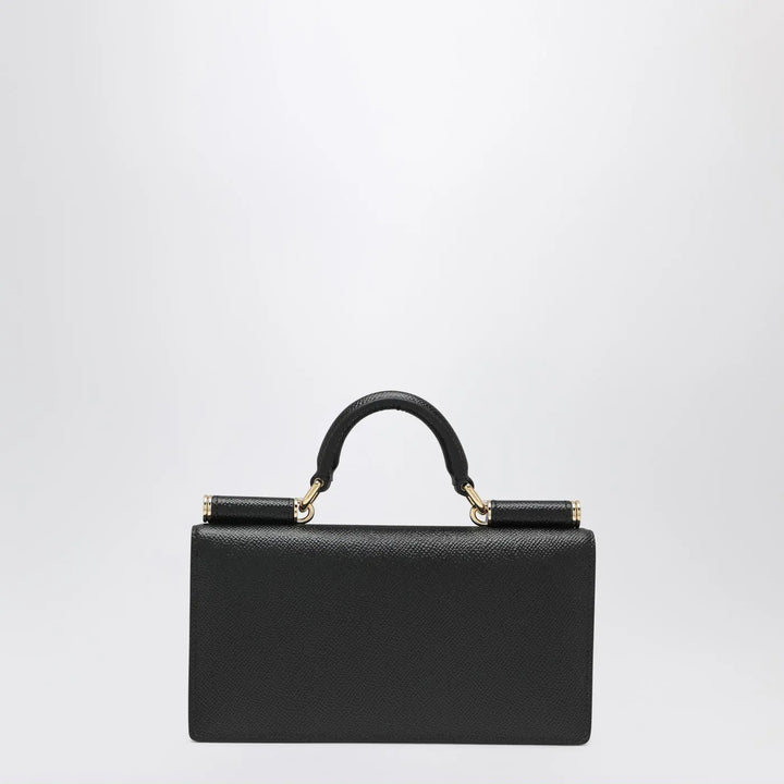 Dolce&amp;Gabbana - Mini Dauphine black leather bag with logo tag Brand Apparel &amp; Accessories TU