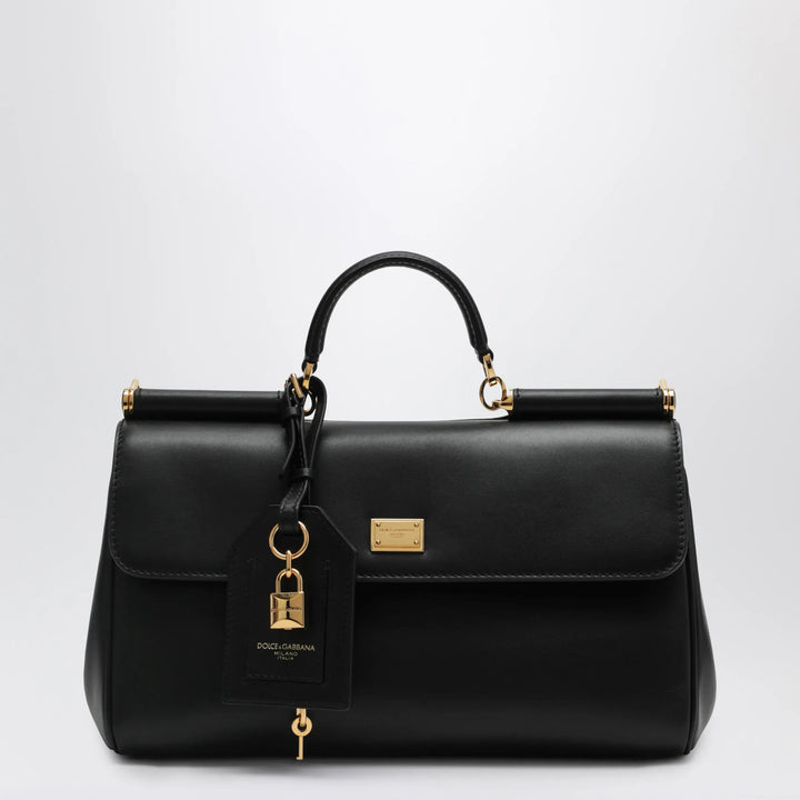 Dolce&amp;Gabbana - My Sicily medium black plongé leather bag Brand Apparel &amp; Accessories TU