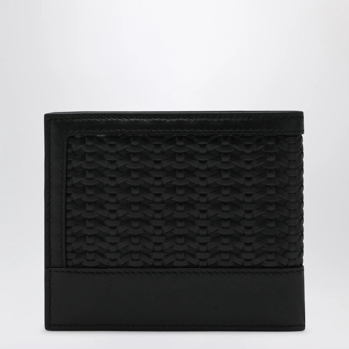 Dolce&amp;Gabbana - Woven plongé calfskin wallet in black Brand Apparel &amp; Accessories TU