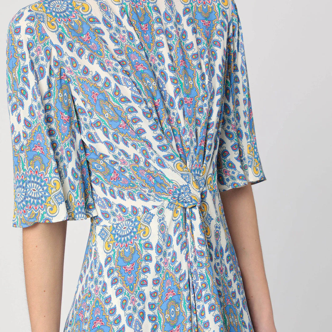 ETRO - Flared midi dress with multi-coloured print Brand Apparel &amp; Accessories 40  IT
