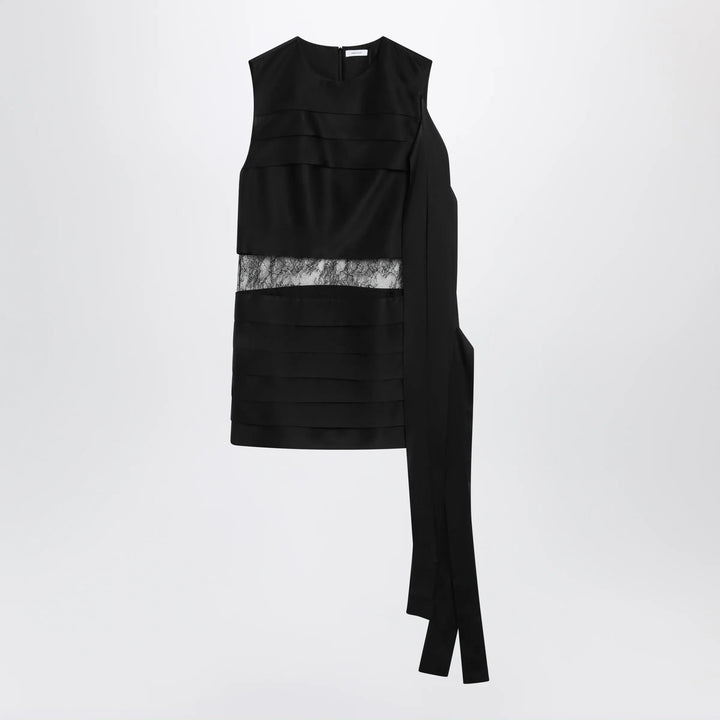 Ferragamo - Black mini dress with lace Brand Apparel &amp; Accessories 40  IT