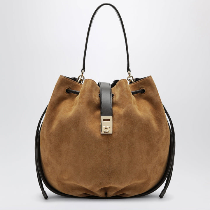 Apparel &amp; Accessories TU Ferragamo - Hug bucket bag with buckle in Natural Brand