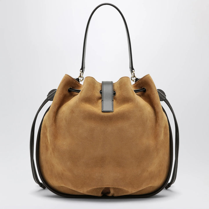 Ferragamo - Hug bucket bag with buckle in Natural Brand Apparel &amp; Accessories TU