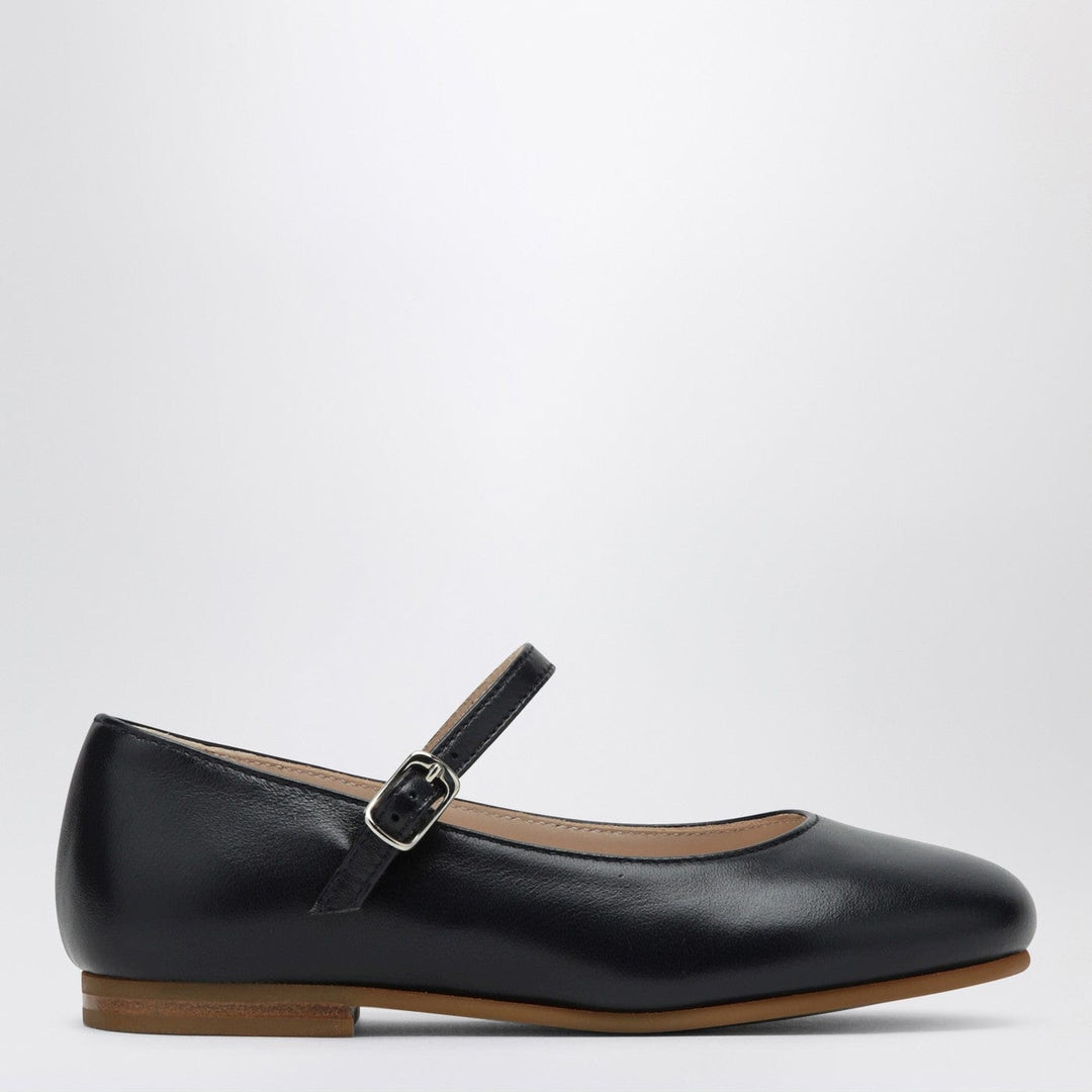 Apparel &amp; Accessories 27 Il Gufo - Blue ballet flats in leather with strap Brand