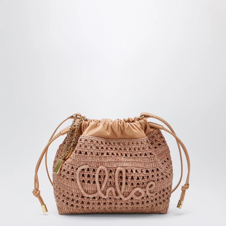 Chloé - Mini Summer Banana drawstring raffia bag in beige Brand Apparel &amp; Accessories > Jewelry TU