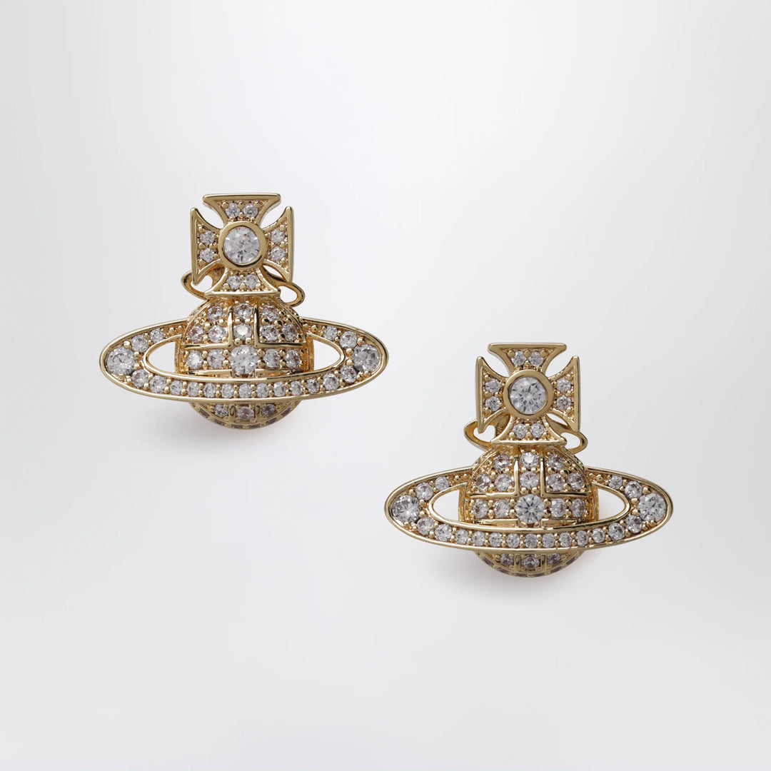 Vivienne Westwood - Orb earrings in gold-tone metal with crystals Brand Apparel & Accessories > Jewelry U