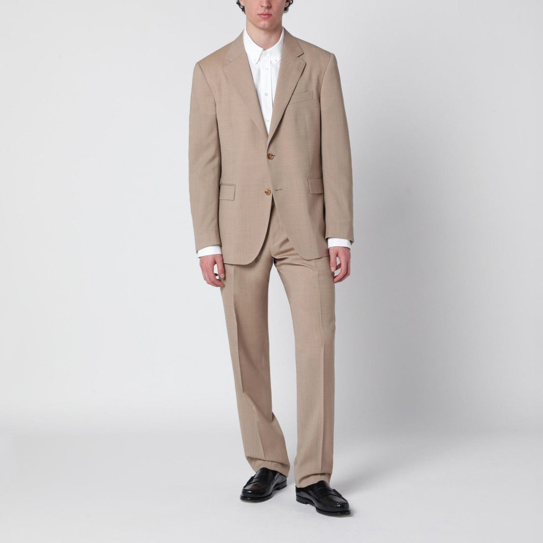 Apparel &amp; Accessories Lardini - Beige single-breasted linen suit Brand