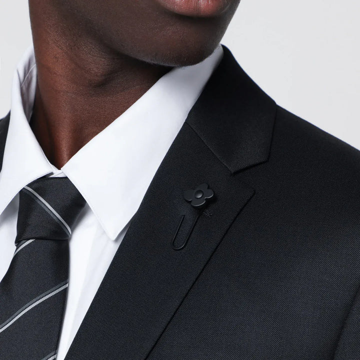 Lardini - Black single-breasted wool suit Brand Apparel &amp; Accessories 48 IT