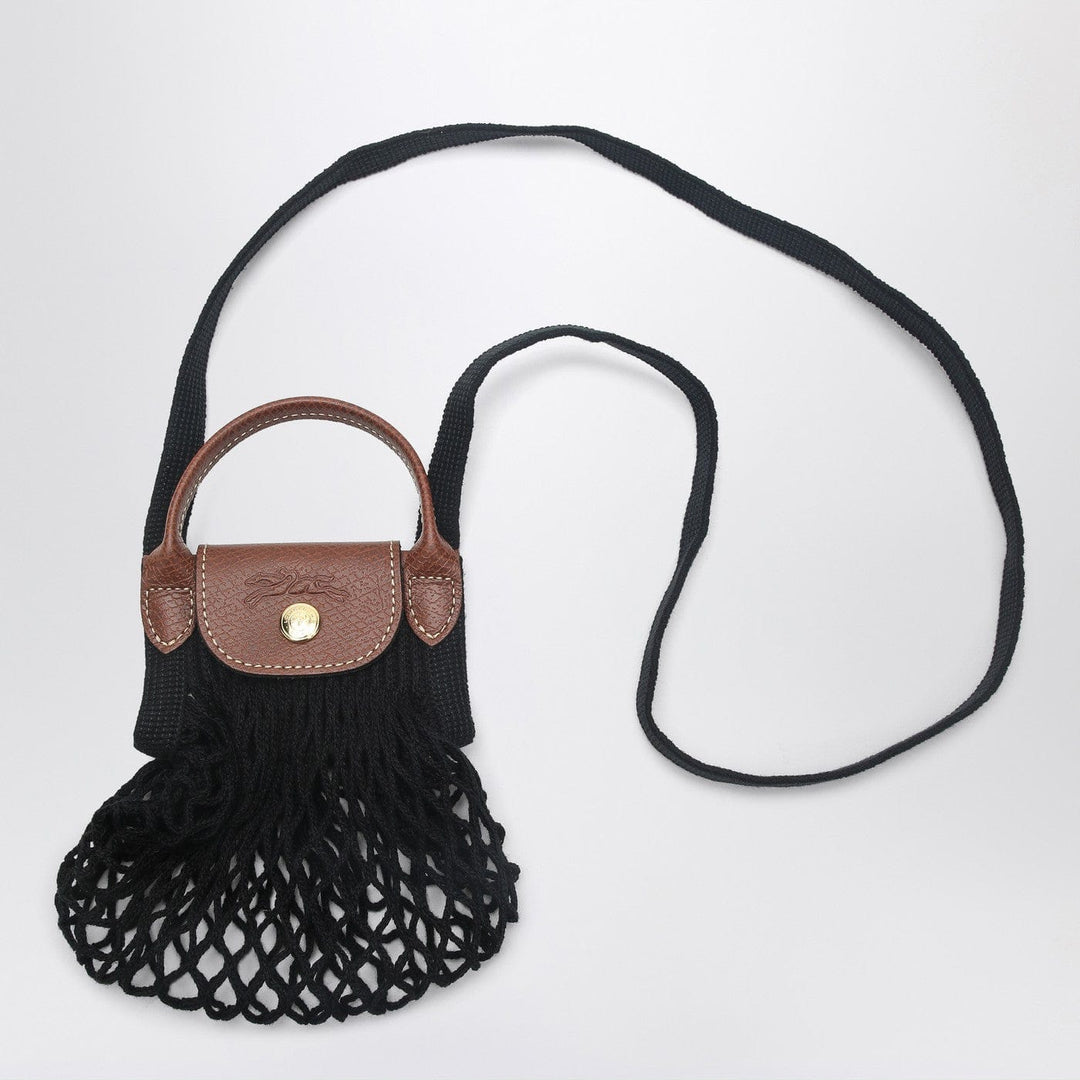 Apparel &amp; Accessories TU Longchamp - Black Le Pliage Filet XS bag Brand