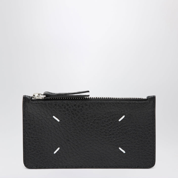 Apparel &amp; Accessories TU Maison Margiela - Black Four Stitches Zip Cardholder Brand